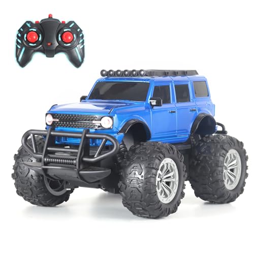 Popsugar of roadway rechargeable remote control car. Rc car monster truck. 4 headlight mode. Lithium battery. C- type charging. Remote control car for kids. Built in India, red