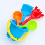 Sand Game Castle Building Plastic Beach Toy Set for Kids Summer Fun Creative Activity Playset & Gardening Tool with Fishes, Elephant & Bucket (Pack of 10, Multicolor)